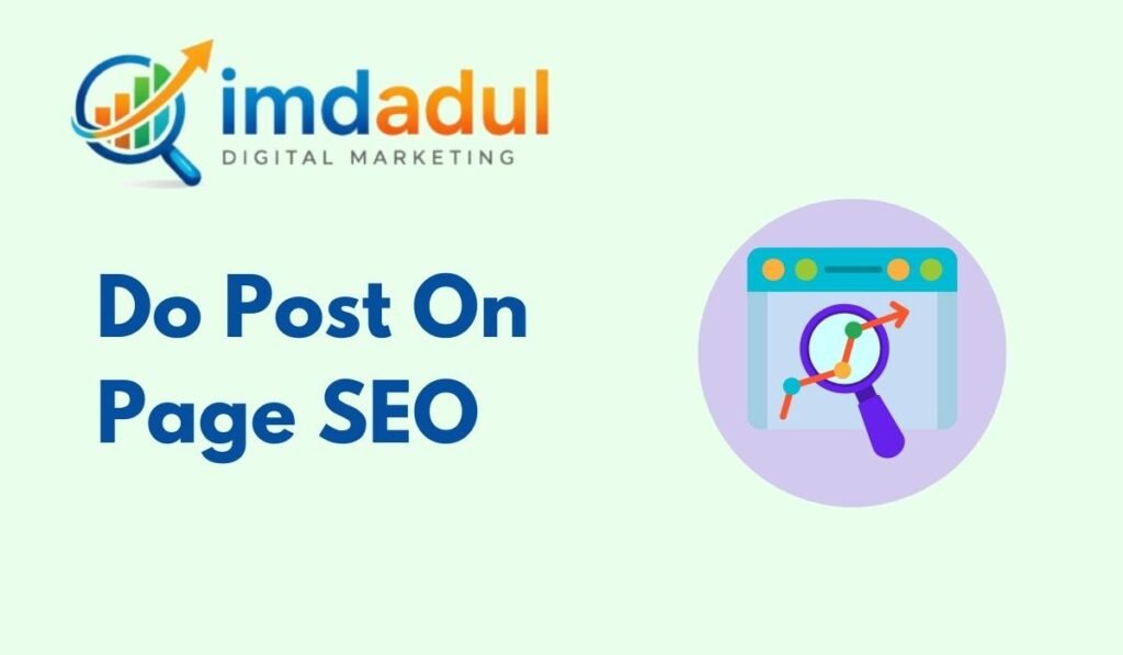 Do Post On Page SEO