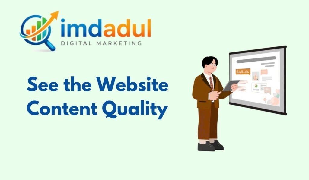 See the Website Content Quality